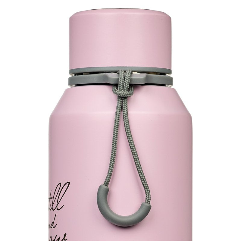 Be Still, Stainless Steel Water Bottle, Pink