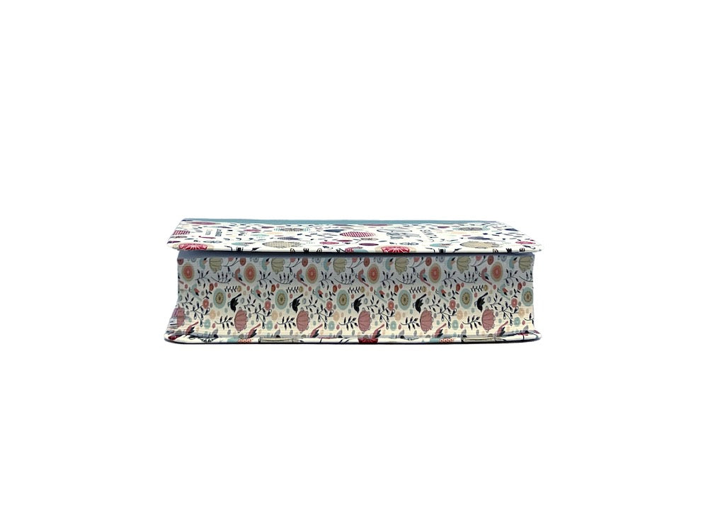Biblia RVR60 portátil Letra Grande 11 puntos i/piel canto pintado TURQUESA FLORAL