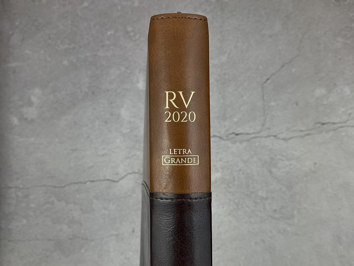 Biblia con Cierre Letra Grande 12 puntos Reina Valera 2020 imit. piel cafe