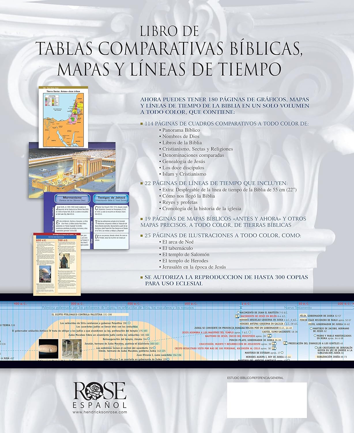 Libro de Tablas Comparativas Bíblicas, Mapas y Líneas de Tiempo