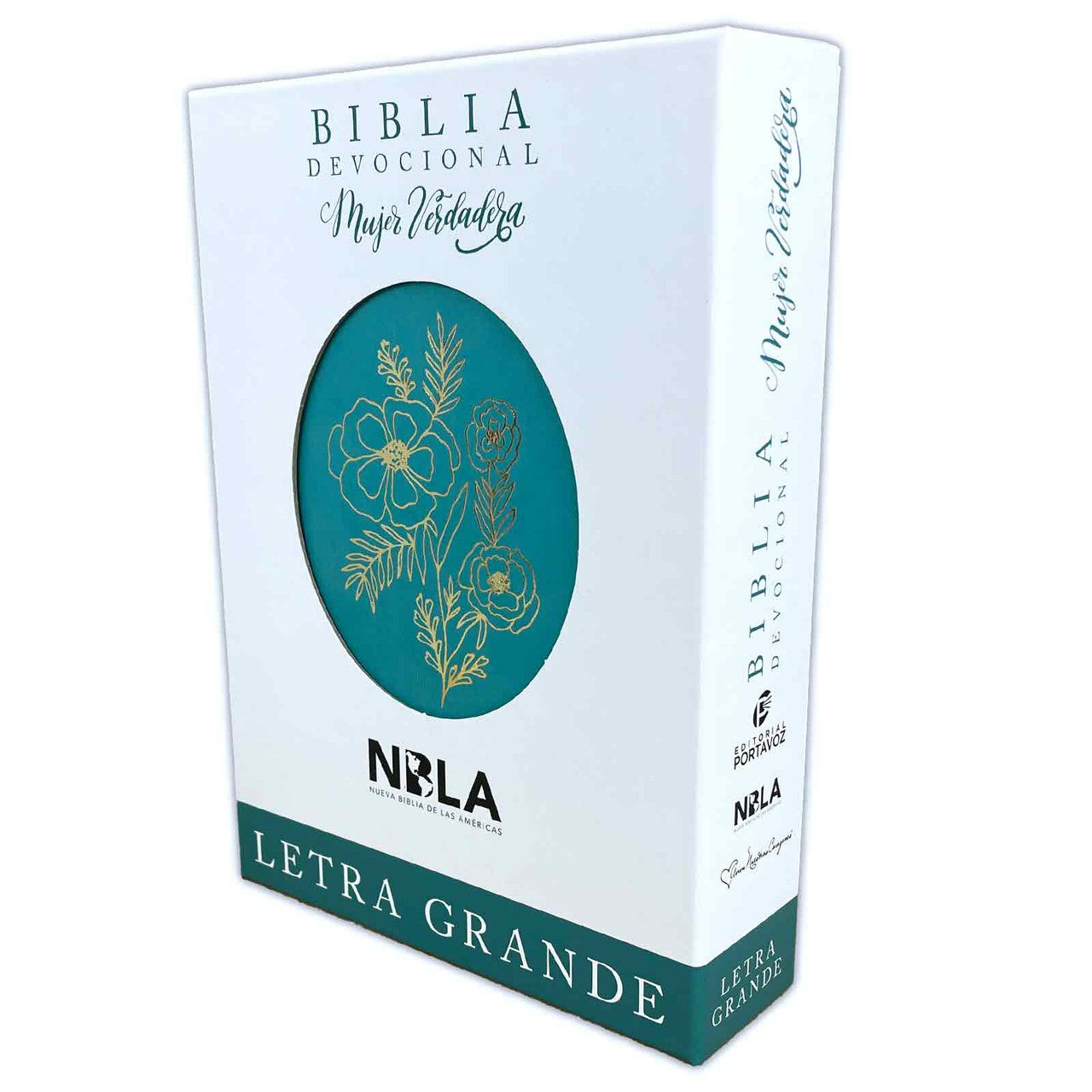 Biblia devocional Mujer Verdadera Letra Grande NBLA: Duotono Aqua