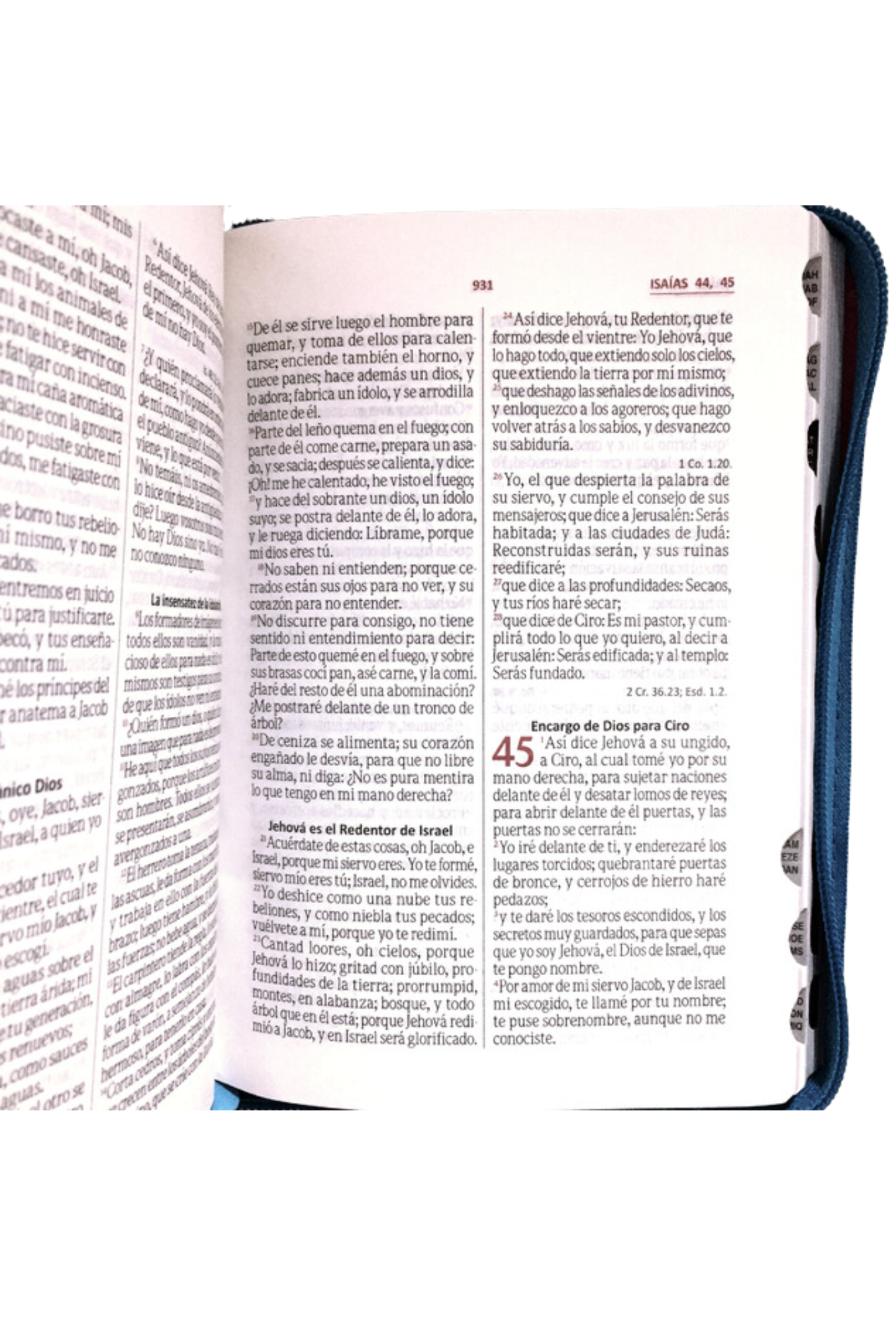 Biblia Compacta Fuscia Azul Turquesa Cierre Index RVR 1960