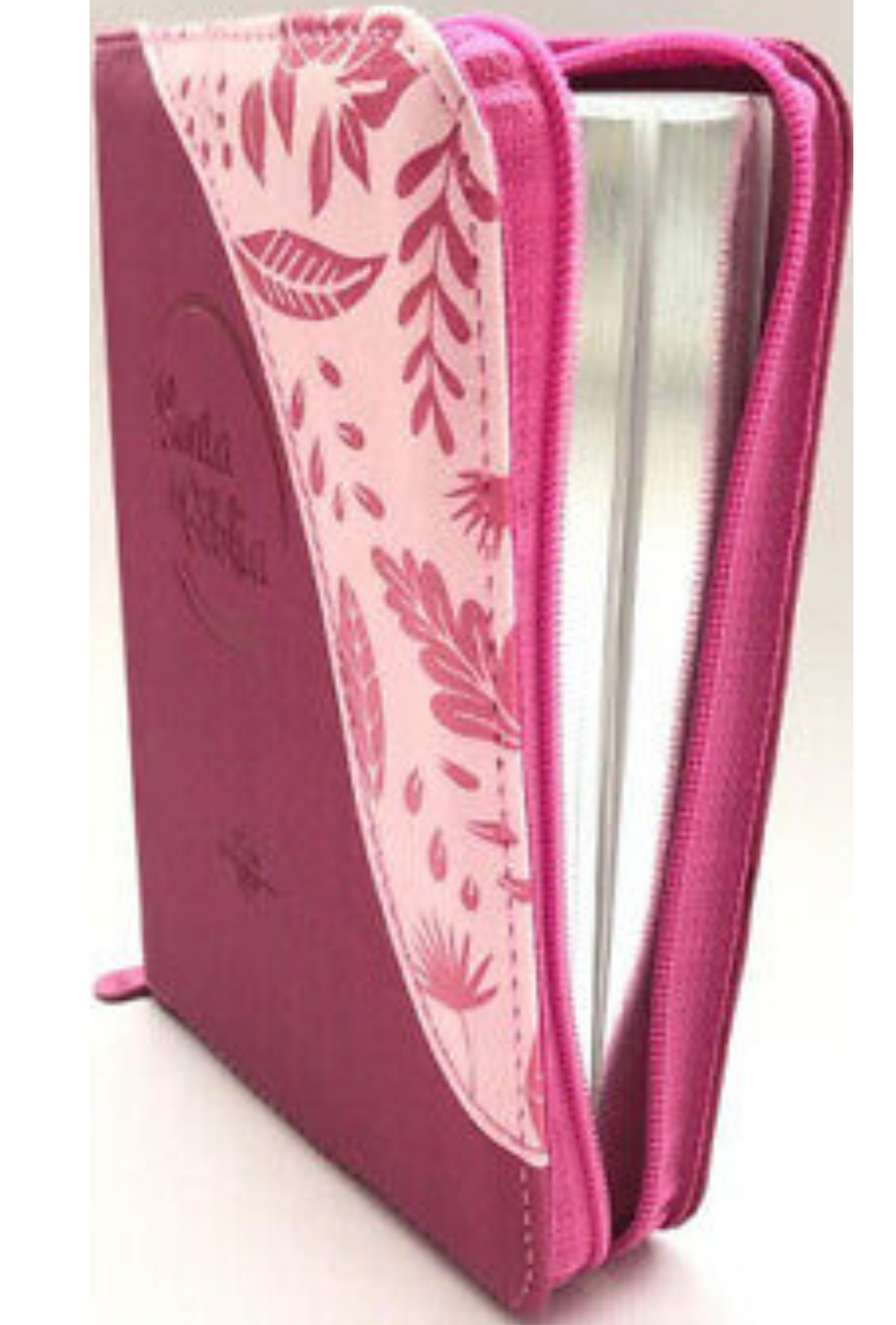 Biblia Compacta Rosa Hojitas Cierre RVR 1960