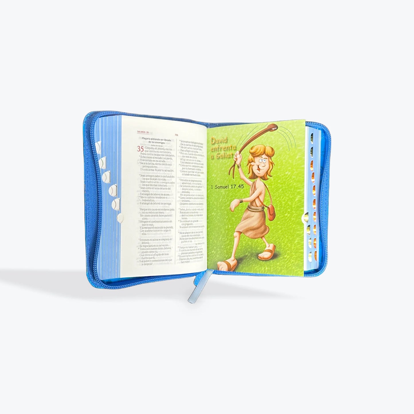 RVR1960 Biblia Amigos Por Siempre Azul con Cierre y Indice