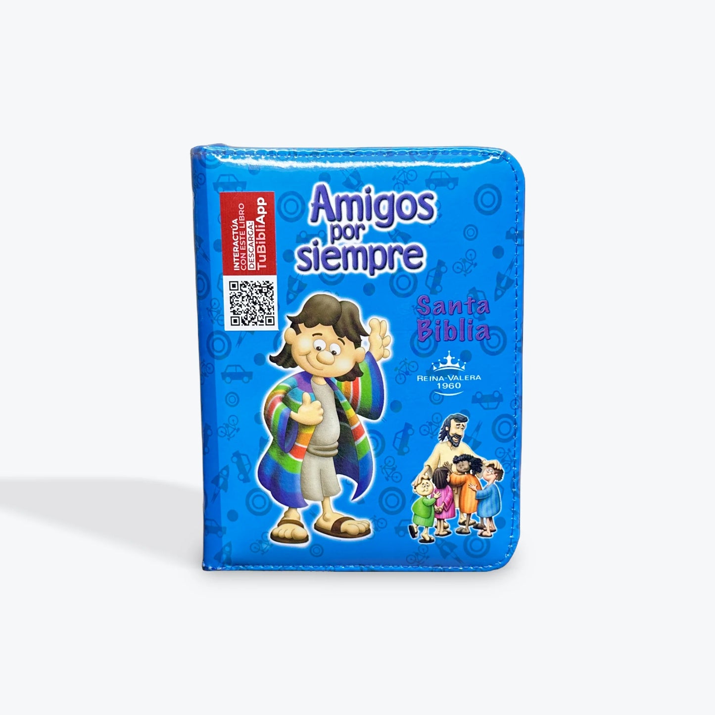 RVR1960 Biblia Amigos Por Siempre Azul con Cierre y Indice