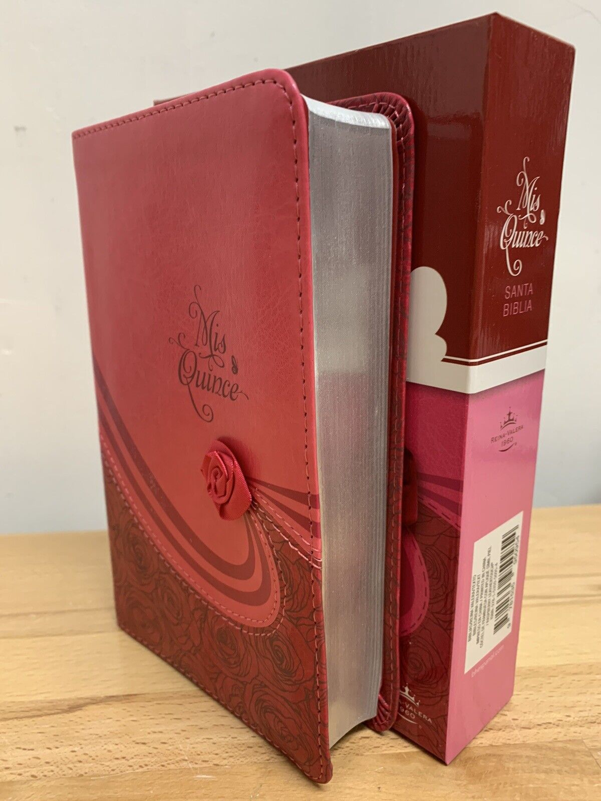 Biblia PARA QUINCEAÑERA Cóctel de Frambuesa Símil Piel REINA VALERA 1960