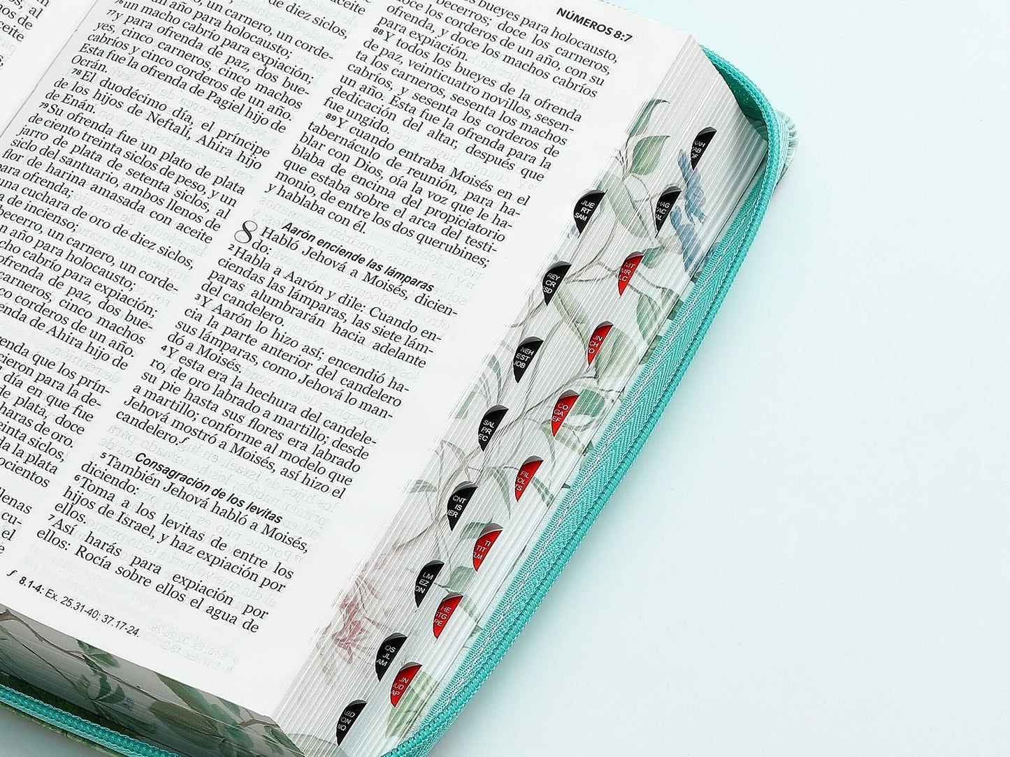 Biblia con Cierre Letra Grande 12 puntos para Mujer RV1960 imit piel turquesa