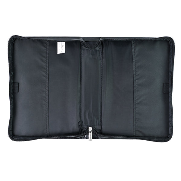 Be Strong and Courageous Bible Cover, LuxLeather, Black, Medium