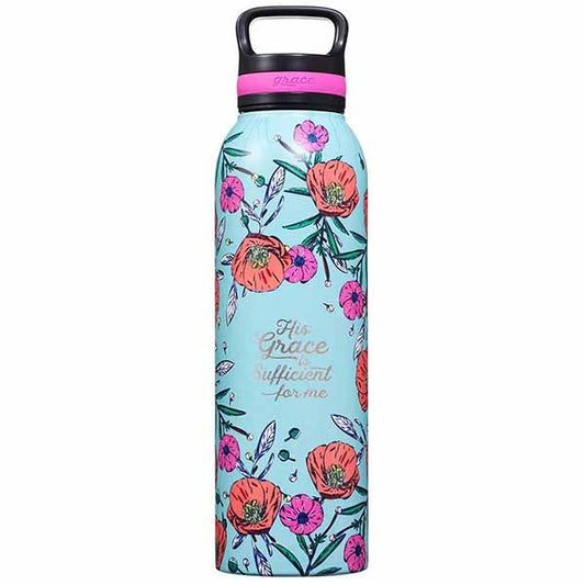 His Grace Is Sufficient Stainless Steel Water Bottle