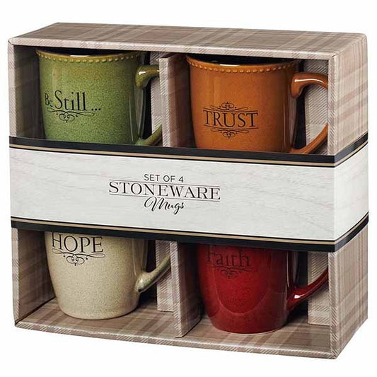 Phrases of Faith Mug Set, Set of 4