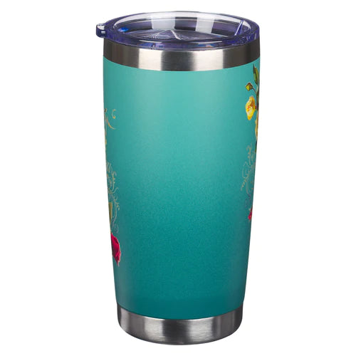 Hope Stainless Steel Travel Mug, Teal Butterfly