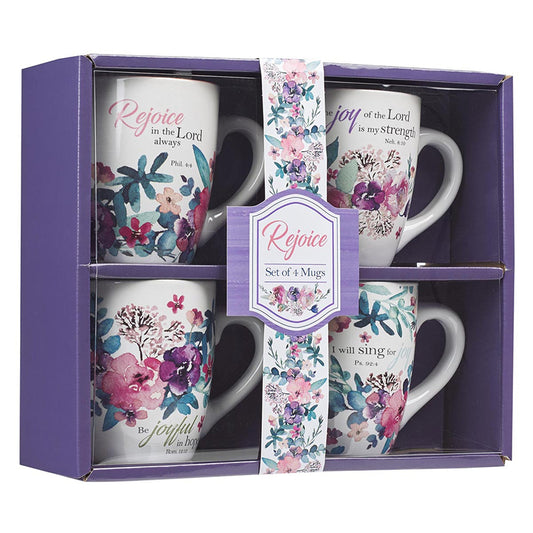 Rejoice Mugs, Set of 4