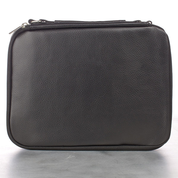 Two-fold LuxLeather Bible Cover Organizer, Black, Extra-Small