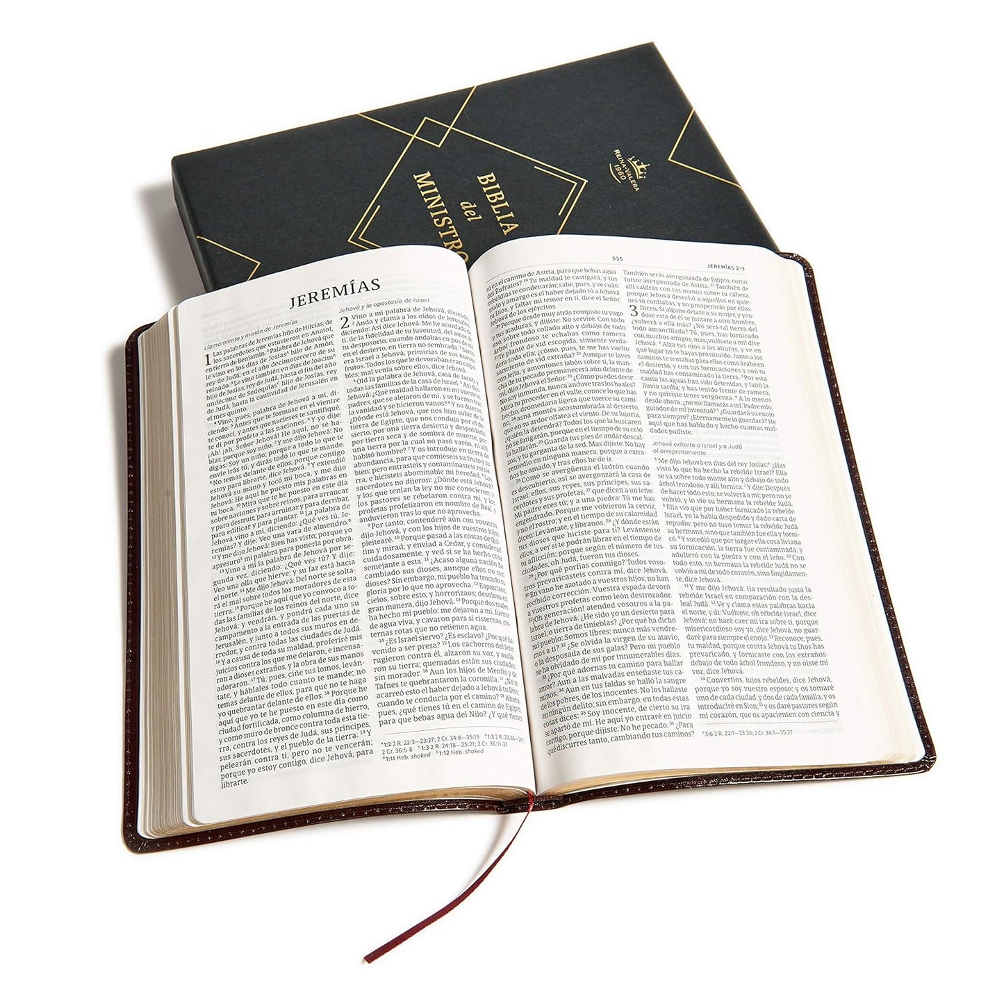 Biblia Del Ministro RVR 1960 | Piel Fabricada Caoba Fino
