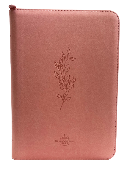 BIBLIA REINA VALERA 1960 LETRA GRANDE IMI PIEL ROSA CON CIERRE INDEX