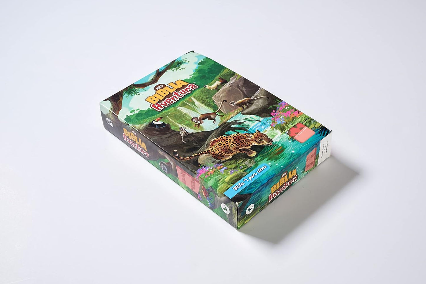 NBLA, Biblia Aventura, Interior a color, Leathersoft, Coral, con Cierre,