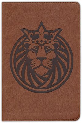 KJV Kids Bible--soft leather-look, brown with lion