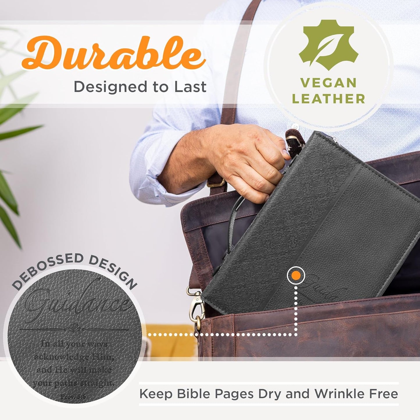 GUIDANCE BLACK CLASSIC MEDIUM BIBLE CASE