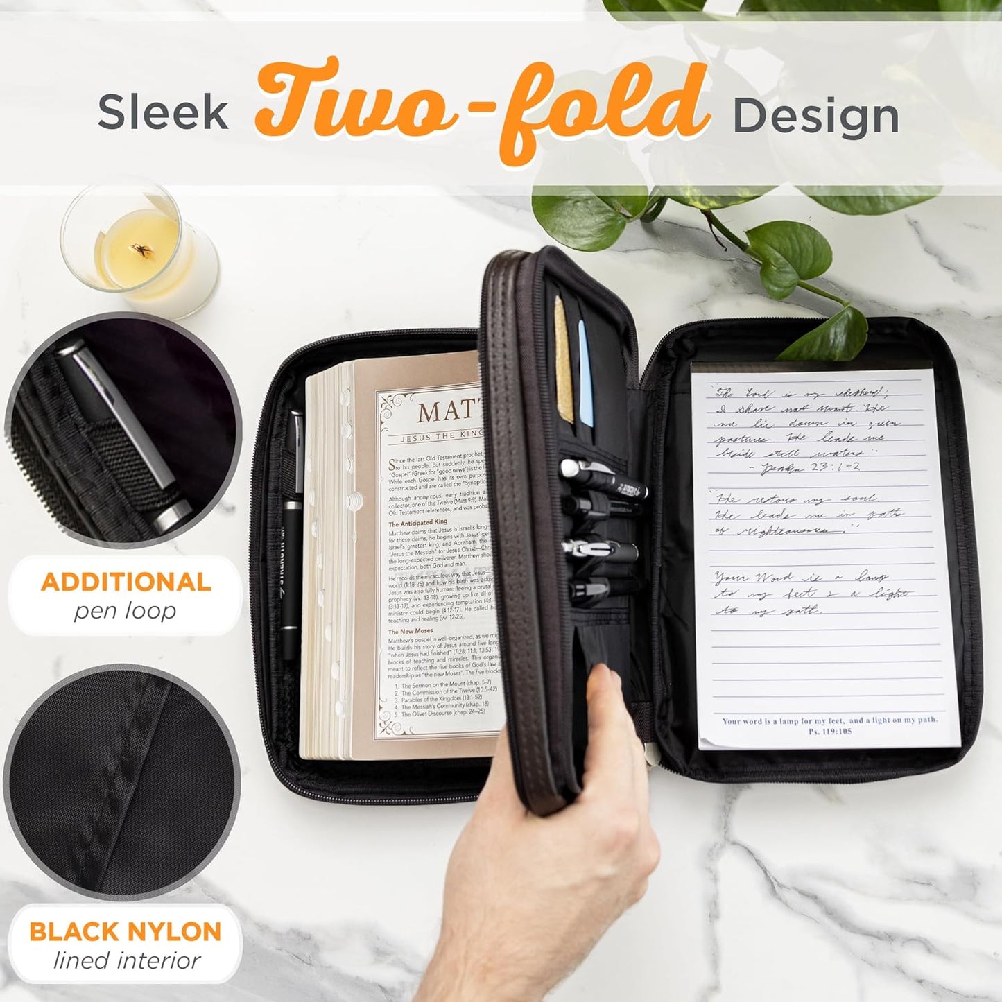 Organizador de Biblia de dos pliegues