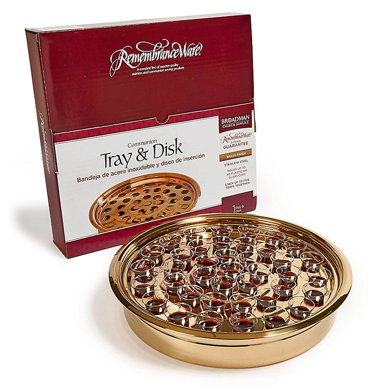 Brass Tray and Disc Gold