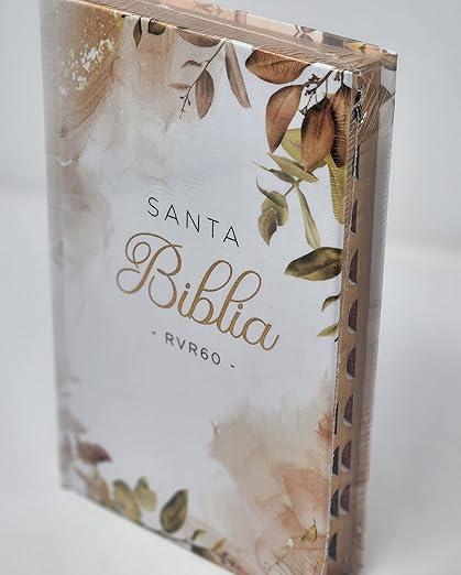 Biblia RVR 1960 Letra Grande Tamaño Manual Tapa Dura Hojas de Otoño Con Índice