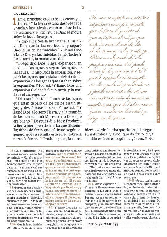 RVR 1960 Biblia de estudio Spurgeon, negro piel genuina con indice