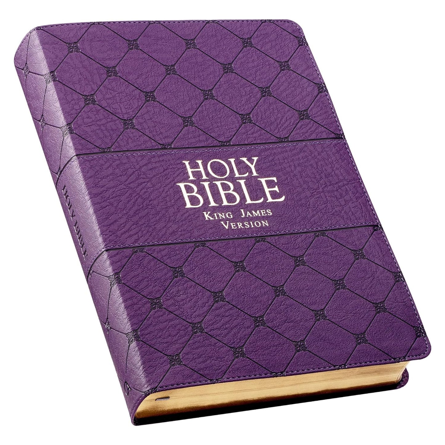 KJV Holy Bible, Super Giant Print Faux Leather Red Letter Edition - Ribbon Marker, King James Version, Purple