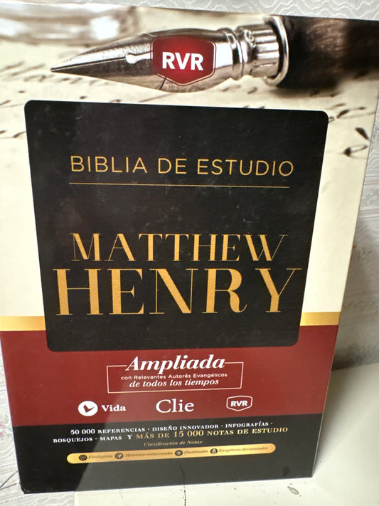 RVR, Biblia de Estudio Matthew Henry, Leathersoft, Clásica