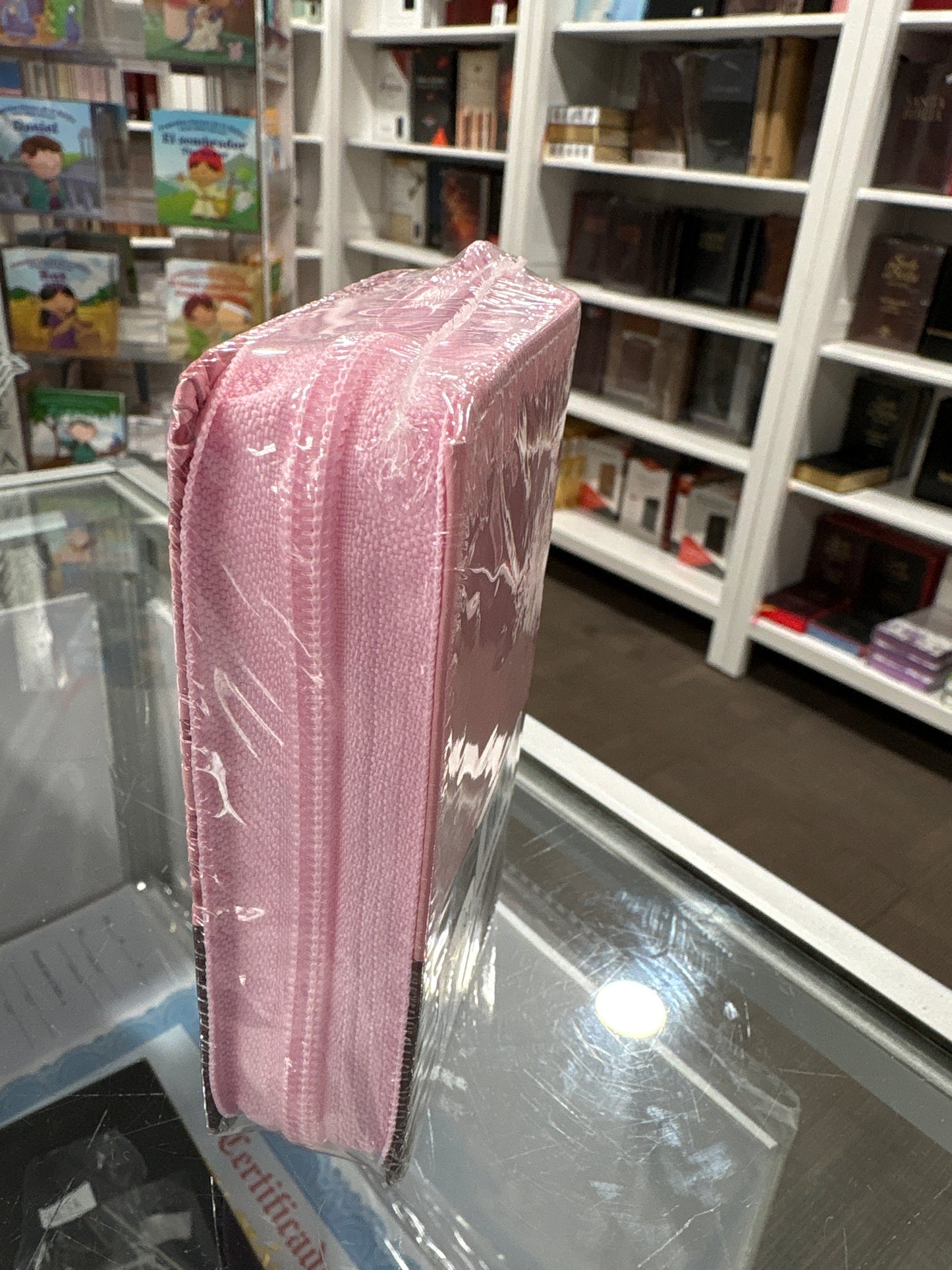 Biblia bolsillo RVR.16cPJRZTI RS-MR Biblia bolsillo rosa y marrón, canto floreado, cierre