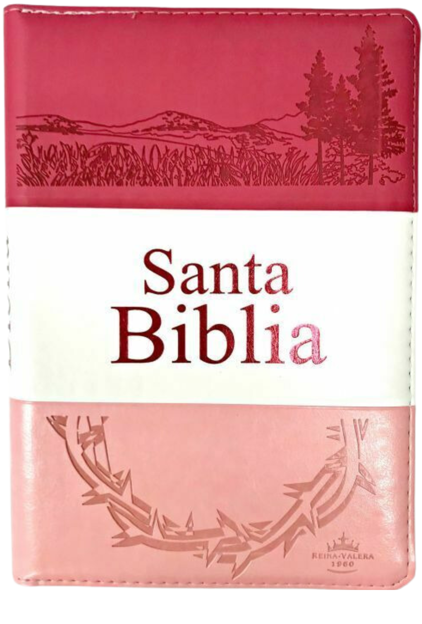 Biblia Letra Grande con Cierre RV1960, Tamaño Manual Imitación Piel, Rosa, con Indice