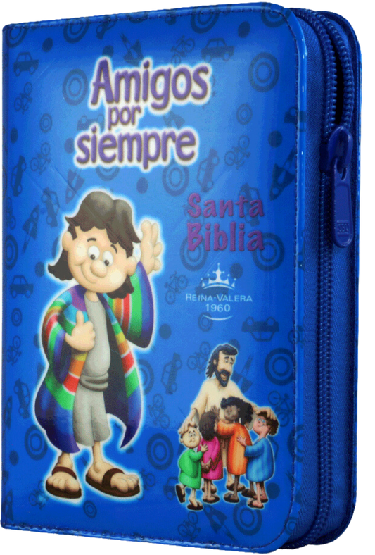 Biblia Amigos Por Siempre Azul con Cierre RVR1960