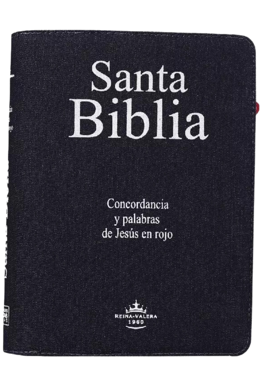Biblia Jean Rosa con Cierre e Index Reina Valera 1960 Concordancia Palabras de Jesús en Rojo