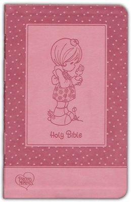 ICB Precious Moments Bible--soft leather-look, pink