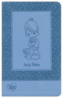 ICB Precious Moments Bible--soft leather-look, blue