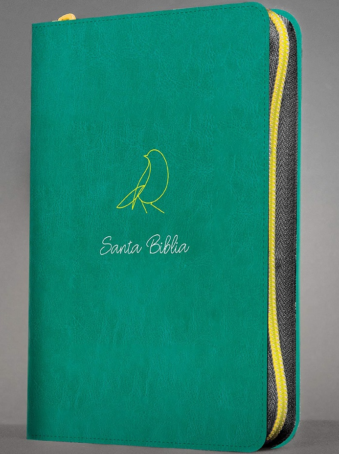 NTV Santa Biblia, Edicion ziper letra grande con referencias LeatherLike, Teal