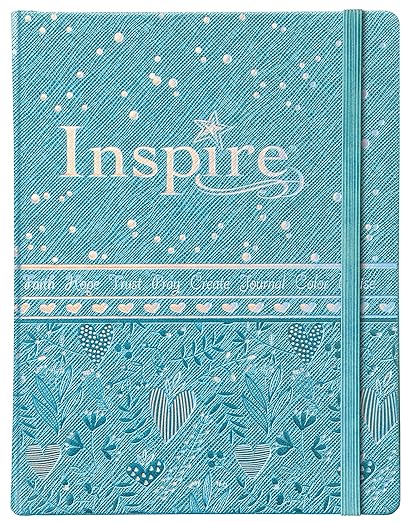 NLT Inspire Bible for Girls, Leatherlike Hardcover, Blue