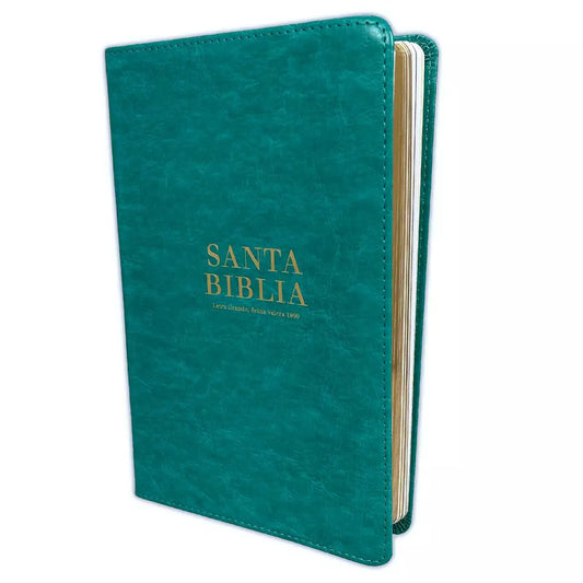 Biblia Letra Grande 12 puntos RV1960 imit. piel turquesa